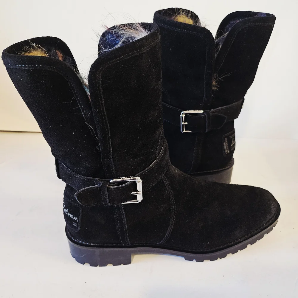 Sam Edelman Black Suede Winter Boots - Picture 5 of 12